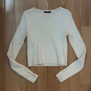 Brandy Melville Ribbed Long Sleeve Top